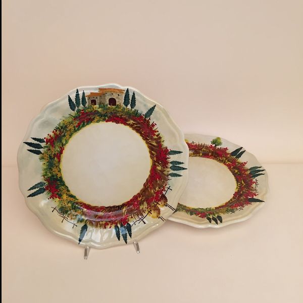 SET OF DINNER PLATES CM.28D, DESIGN: PAESAGGIO